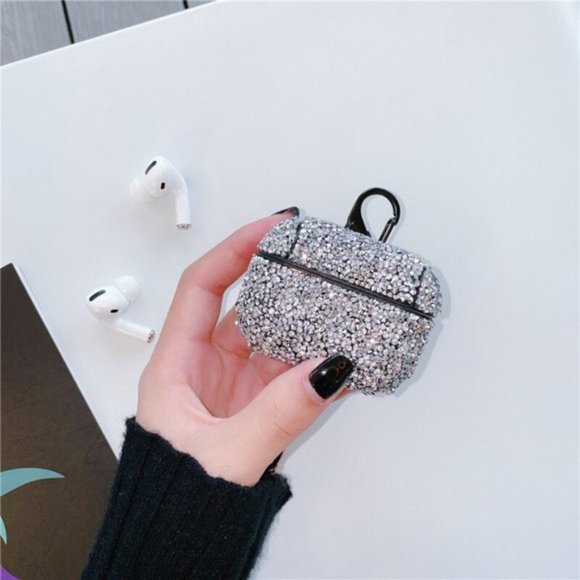 NEW Luxury Bling Hard Apple Airpods 1 2 Pro case - Picture 2 of 2